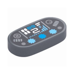 1126pb008タイル1×2楕円(ダッシュボード画面ナンバー89と2)ダークブルーイッシュグレイ