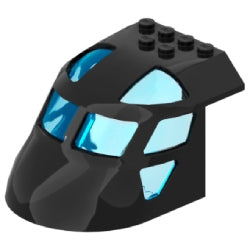 11293c01-026飛行機胴体フロント6×8(トランスライトブルーガラス付)ブラック