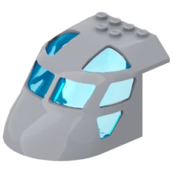 11293c01-194飛行機胴体フロント6×8(トランスライトブルーガラス付)ライトブルーイッシュグレイ