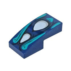 11477pb125曲面スロープ2×1(白眼2つ)ダークブルー