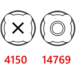 タイル2×2丸ボトムスタッドホルダー タン