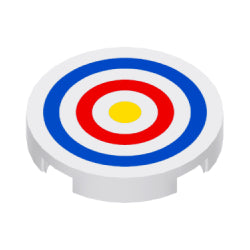 14769pb086タイル2×2丸(アーチェリーターゲット)ホワイト