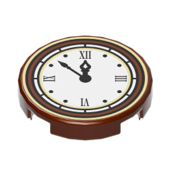 14769pb133タイル2×2丸(時計)レディシュブラウン