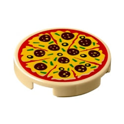 14769pb160タイル2×2丸(ペパロニピザ)タン