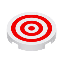 14769pb186タイル2×2丸(射的の的)ホワイト