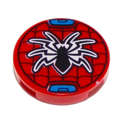 14769pb296タイル2×2丸(スパイダーマン)レッド