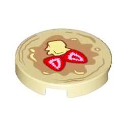 14769pb613タイル2×2丸(イチゴパンケーキ)タン