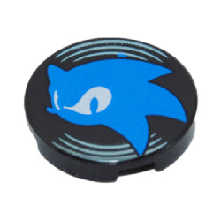 14769pb625タイル2×2丸(ソニック・ザ・ヘッジホッグ)ブラック