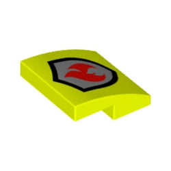 15068pb395曲面スロープ2×2(ファイアーロゴ)ネオンイエロー