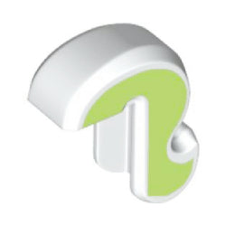 15429pb02ネコのしっぽ(側面イエローウィッシュグリーン)ホワイト