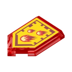 22385pb008特殊タイル2×3五角形(インシィナレイト)トランスレッド