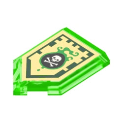 22385pb009特殊タイル2×3五角形(ヴェノムバイト)トランスブライトグリーン