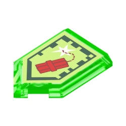 22385pb028特殊タイル2×3五角形(ダイナマイト)トランスブライトグリーン