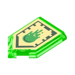 22385pb034特殊タイル2×3五角形(スライムブラスト)トランスブライトグリーン