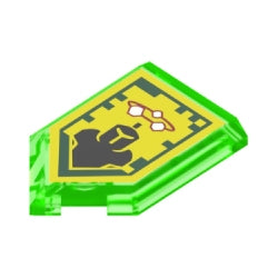 22385pb046特殊タイル2×3五角形(ストームスタン)トランスブライトグリーン