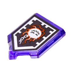 22385pb059特殊タイル2×3五角形(レッキンク・ラース)トランスパープル