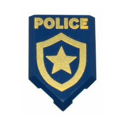 22385pb250特殊タイル2×3五角形(ゴールドポリスとスター)ダークブルー