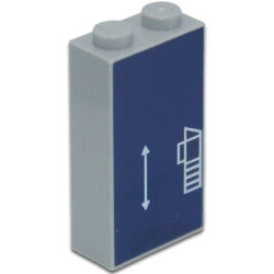 22886pb22ブロック1×2×3(リヤバンパと矢印の回路図)ライトブルーイッシュグレイ