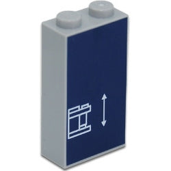 22886pb24ブロック1×2×3(フロントバンパと矢印の回路図)ライトブルーイッシュグレイ