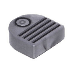 24246pb001タイル1×1半円付き(通気口)フラットシルバー