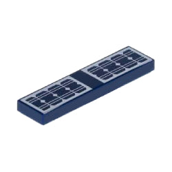 2431pb499タイル1×4(ソーラーパネル)ダークブルー