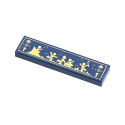 2431pb759タイル1×4(スケート・そり・ホッケー)ダークブルー