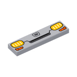 2431pb820タイル1×4(ヘッドライト)ライトブルーイッシュグレイ