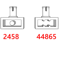 ブロック1×2側面にペグ1個 イエロー