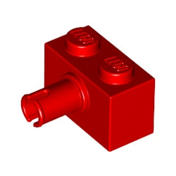 2458-021ブロック1×2側面にペグ1個レッド