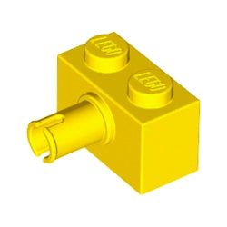 2458-024ブロック1×2側面にペグ1個イエロー