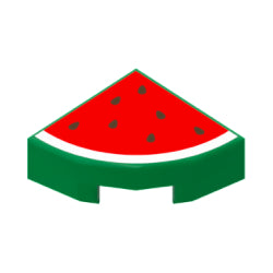 25269pb002タイル1×1丸-1/4(スイカ)グリーン