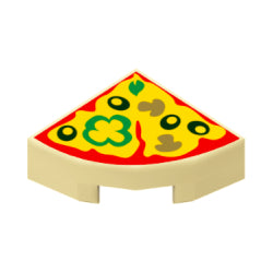 25269pb003タイル1×1丸-1/4(ピザ)タン