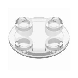 2654-040プレート2×2丸底トランスクリア