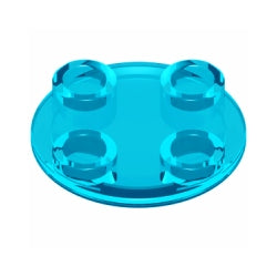 2654-042プレート2×2丸底トランスライトブルー