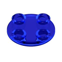 2654-043プレート2×2丸底トランスダークブルー