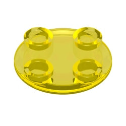 2654-044プレート2×2丸底トランスイエロー