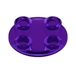 2654-126プレート2×2丸底トランスパープル