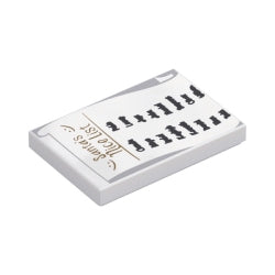 26603pb183タイル2×3(サンタさんのいい子リスト)ホワイト