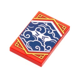 26603pb214タイル2×3(雲とニンジャ)レッド