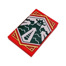 26603pb217タイル2×3(深緑色のニンジャ道場)レッド