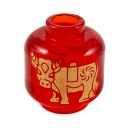 28621pb0024ミニフィグヘッド219(金の雄牛)