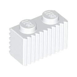 2877-001ブロック1×2グリルホワイト