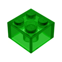 3003-048ブロック2×2トランスグリーン