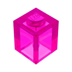 3005-113ブロック1×1トランスダークピンク