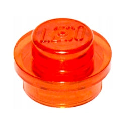 4073-047プレート1×1丸トランスネオンオレンジ