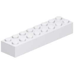 3007-001ブロック2×8ホワイト