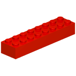 3007-021ブロック2×8レッド