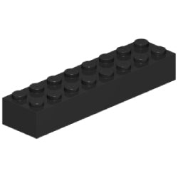 3007-026ブロック2×8ブラック