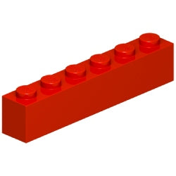 3009-021ブロック1×6レッド