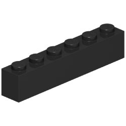 3009-026ブロック1×6ブラック